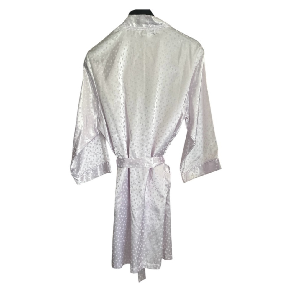 Miss Elaine Purple Wrap-Style Robe with Shawl Collar - Picture 2 of 8